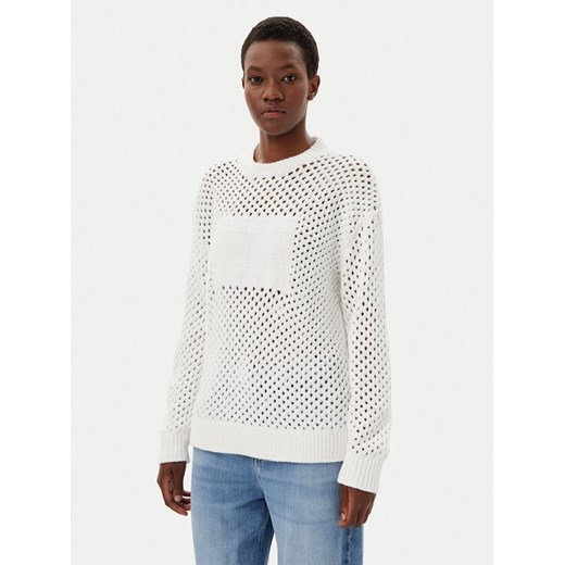 Tommy Jeans Sweter DW0DW20262 Écru Relaxed Fit ze sklepu MODIVO w kategorii Swetry damskie - zdjęcie 182750114