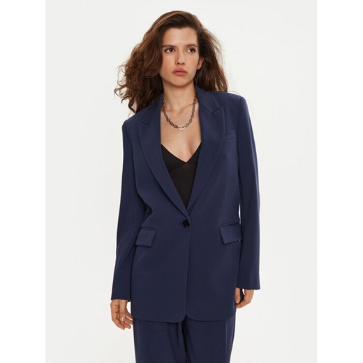 Bruuns Bazaar Marynarka Cindy BBW2548 Granatowy Loose Fit ze sklepu MODIVO w kategorii Marynarki damskie - zdjęcie 182750202
