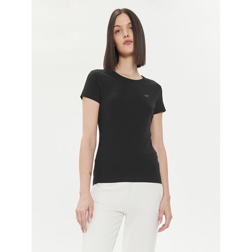 4F T-Shirt 4FWSS24TTSHF1161 Czarny Slim Fit ze sklepu MODIVO w kategorii Bluzki damskie - zdjęcie 182750220