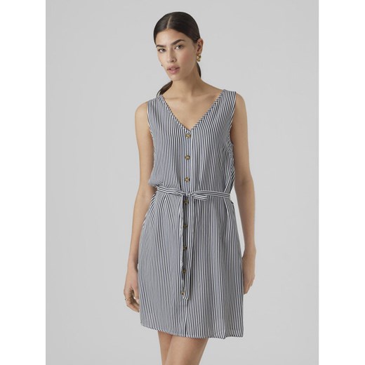 Vero Moda Sukienka letnia Bumpy 10286519 Granatowy Regular Fit ze sklepu MODIVO w kategorii Sukienki - zdjęcie 182750233