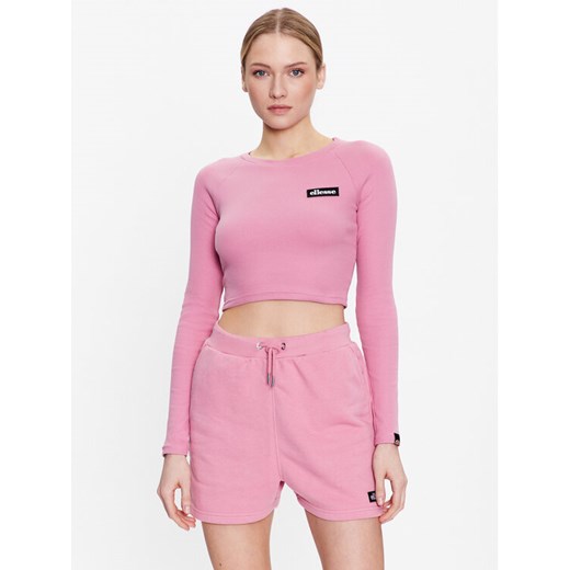 Ellesse Bluzka Linny SGR17947 Różowy Slim Fit ze sklepu MODIVO w kategorii Bluzki damskie - zdjęcie 182750242