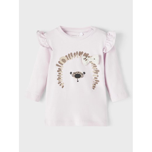 NAME IT Bluzka 13219336 Różowy Regular Fit ze sklepu MODIVO w kategorii Kaftaniki i bluzki - zdjęcie 182750253