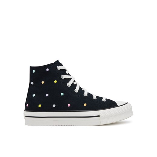 Converse Trampki Chuck Taylor All Star Lift Polka Dots Platform A12608C Czarny ze sklepu MODIVO w kategorii Trampki damskie - zdjęcie 182750271