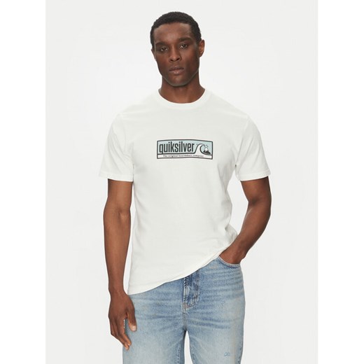 Quiksilver T-Shirt EQYZT08040 Biały Regular Fit ze sklepu MODIVO w kategorii T-shirty męskie - zdjęcie 182750350