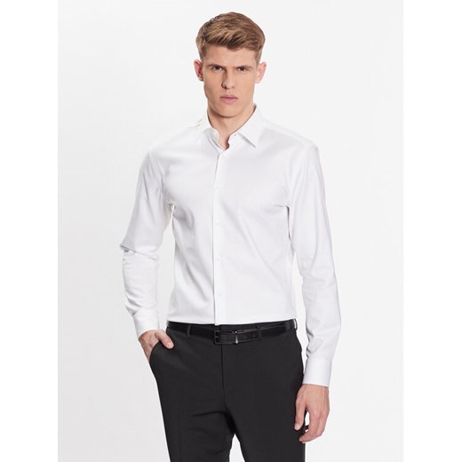 Boss Koszula 50470583 Biały Slim Fit ze sklepu MODIVO w kategorii Koszule męskie - zdjęcie 182750392