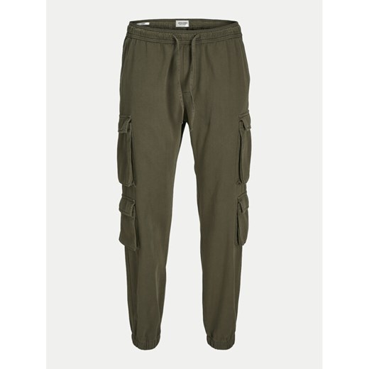 Jack&Jones Joggery Bill 12260915 Zielony Regular Fit ze sklepu MODIVO w kategorii Spodnie męskie - zdjęcie 182750404