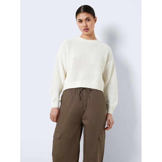 Noisy May Sweter Maysa 27021536 Écru Relaxed Fit ze sklepu MODIVO w kategorii Swetry damskie - zdjęcie 182750412