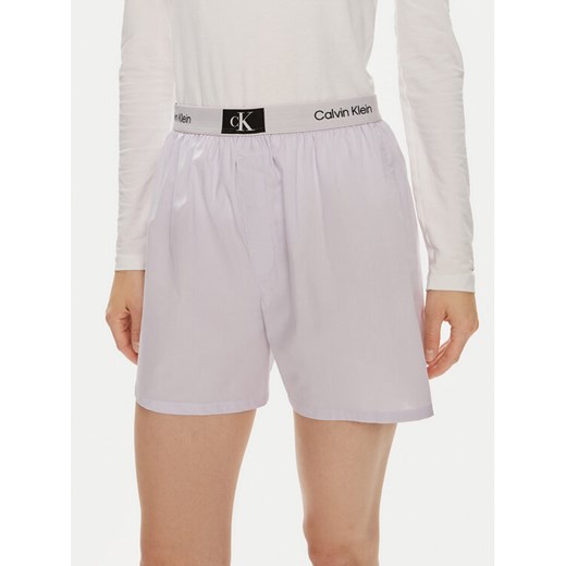 Calvin Klein Underwear Szorty materiałowe 000QS6972E Fioletowy Relaxed Fit ze sklepu MODIVO w kategorii Szorty - zdjęcie 182750422