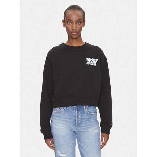 Tommy Jeans Bluza DW0DW21345 Czarny Relaxed Fit ze sklepu MODIVO w kategorii Bluzy damskie - zdjęcie 182750484