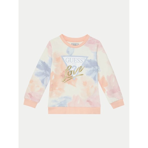 Guess Bluza K5RQ01 KA6R4 Różowy Regular Fit ze sklepu MODIVO w kategorii Bluzy dziewczęce - zdjęcie 182750533