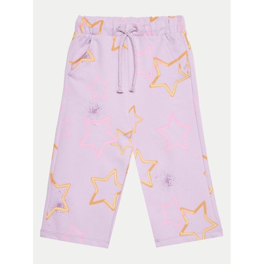 United Colors Of Benetton Spodnie dresowe 39T6GF040 Fioletowy Relaxed Fit ze sklepu MODIVO w kategorii Spodnie dziewczęce - zdjęcie 182750552