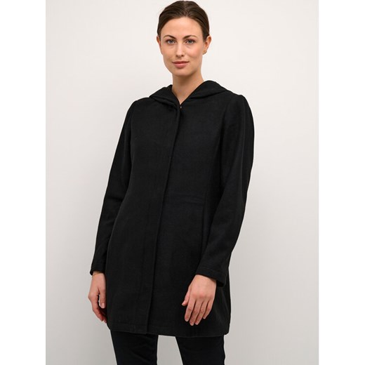 Cream Płaszcz wełniany Crysta 10611658 Czarny Straight Fit ze sklepu MODIVO w kategorii Płaszcze damskie - zdjęcie 182750611