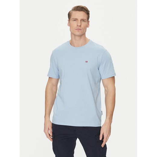 Napapijri T-Shirt Salis NP0A4H8D Niebieski Regular Fit ze sklepu MODIVO w kategorii T-shirty męskie - zdjęcie 182750631
