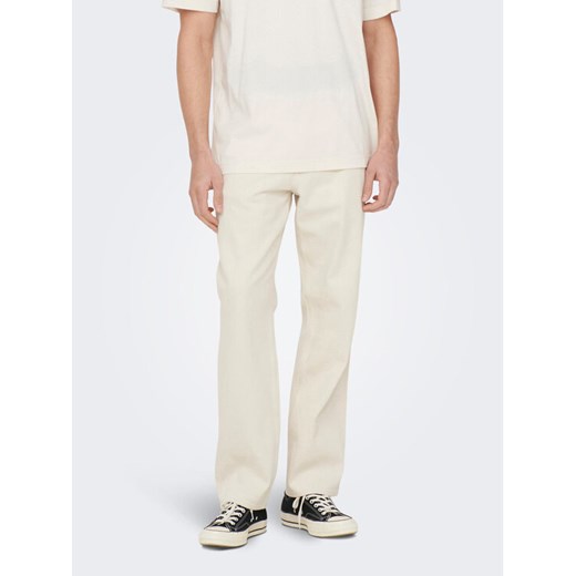 Only & Sons Jeansy 22025917 Biały Loose Fit ze sklepu MODIVO w kategorii Jeansy męskie - zdjęcie 182750672