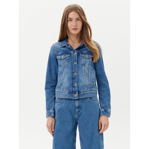 Pepe Jeans Kurtka jeansowa PL402430 Niebieski Slim Fit ze sklepu MODIVO w kategorii Kurtki damskie - zdjęcie 182750700