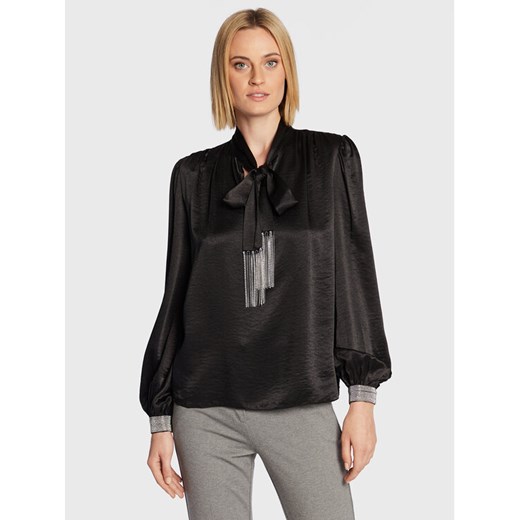 Nissa Bluzka TOP13614 Czarny Regular Fit ze sklepu MODIVO w kategorii Bluzki damskie - zdjęcie 182750733