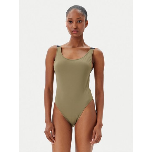 Calvin Klein Swimwear Strój kąpielowy KW0KW02859 Zielony ze sklepu MODIVO w kategorii Stroje kąpielowe - zdjęcie 182750831