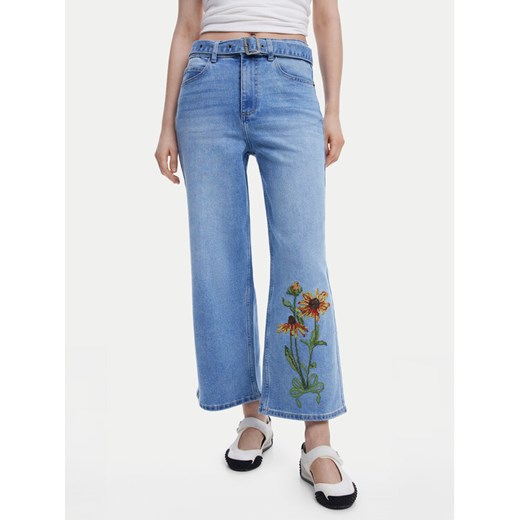 Desigual Jeansy Ohio 25SWDD14 Niebieski Straight Fit ze sklepu MODIVO w kategorii Jeansy damskie - zdjęcie 182750932