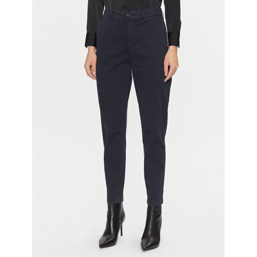 BOSS Spodnie materiałowe C_Tachini2-D 50508675 Granatowy Regular Fit ze sklepu MODIVO w kategorii Spodnie damskie - zdjęcie 182750964