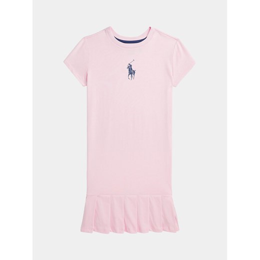Polo Ralph Lauren Sukienka codzienna 313935092001 Różowy Regular Fit ze sklepu MODIVO w kategorii Sukienki dziewczęce - zdjęcie 182751003