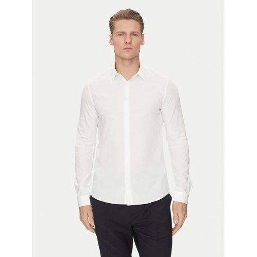 Calvin Klein Koszula K10K114299 Biały Slim Fit ze sklepu MODIVO w kategorii Koszule męskie - zdjęcie 182751150