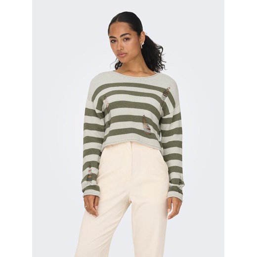 ONLY Sweter 15300376 Zielony Regular Fit ze sklepu MODIVO w kategorii Swetry damskie - zdjęcie 182751162