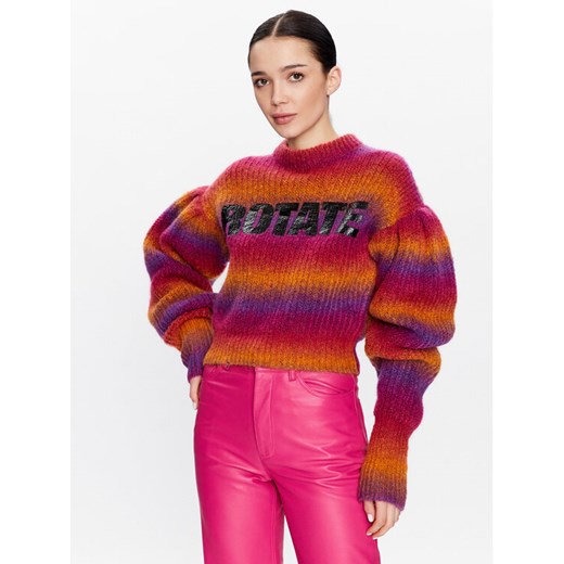 ROTATE Sweter Mohair Knit RT2403 Kolorowy Regular Fit ze sklepu MODIVO w kategorii Swetry damskie - zdjęcie 182751293
