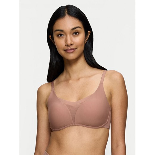 Triumph Biustonosz bezfiszbinowy Shape Smart 10209594 Brązowy ze sklepu MODIVO w kategorii Biustonosze - zdjęcie 182751310