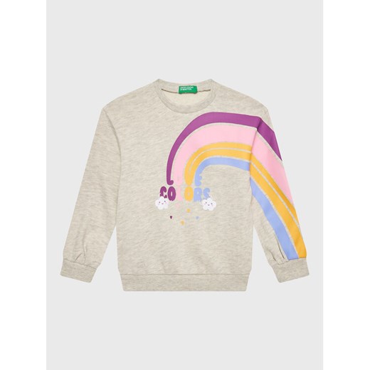United Colors Of Benetton Bluza 3J68G107W Szary Regular Fit ze sklepu MODIVO w kategorii Bluzy i swetry - zdjęcie 182751311
