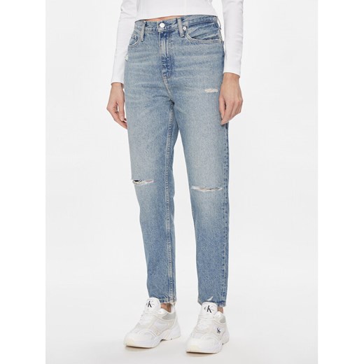 Calvin Klein Jeans Jeansy Mom Jean J20J222148 Granatowy Mom Fit 28_28 MODIVO