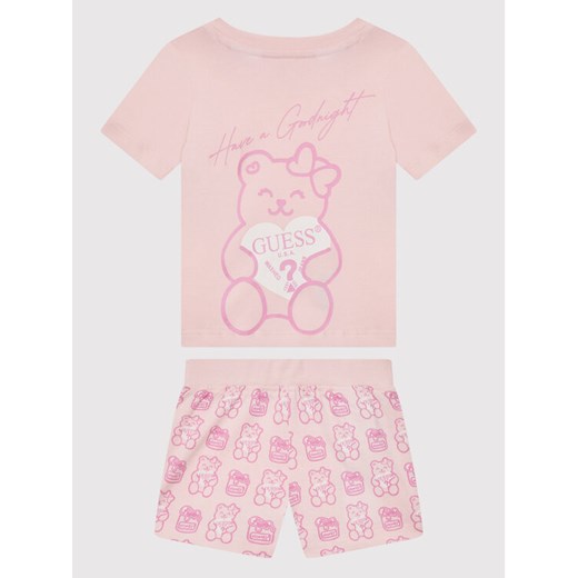 Guess Piżama H1BT07 K8HM0 Różowy Regular Fit ze sklepu MODIVO w kategorii Piżamy dziecięce - zdjęcie 182751380