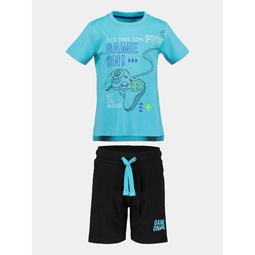 Blue Seven Komplet t-shirt i spodenki 826027 X Niebieski Regular Fit ze sklepu MODIVO w kategorii Komplety chłopięce - zdjęcie 182751384