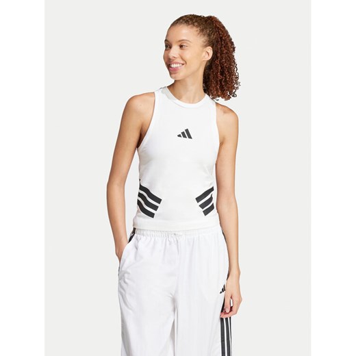 adidas Top Future Icons 3-Stripes JC5419 Biały Slim Fit ze sklepu MODIVO w kategorii Bluzki damskie - zdjęcie 182751394
