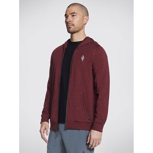 Skechers Kurtka przejściowa Knits Ultra Go Full Zip Hoodie JA26 Czerwony Regular Fit ze sklepu MODIVO w kategorii Kurtki męskie - zdjęcie 182751422