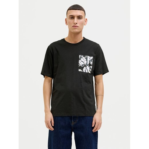 Jack&Jones T-Shirt Split 12272995 Czarny Regular Fit ze sklepu MODIVO w kategorii T-shirty męskie - zdjęcie 182751612