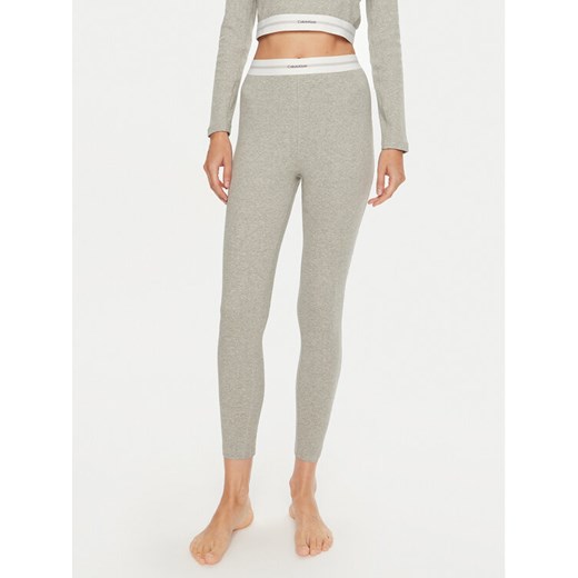 Calvin Klein Underwear Legginsy 000QS7220E Szary Slim Fit ze sklepu MODIVO w kategorii Piżamy damskie - zdjęcie 182751723