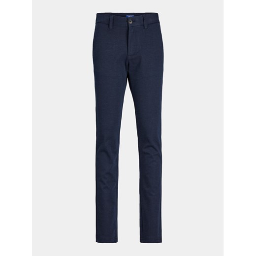 Jack&Jones Junior Chinosy Marco 12249678 Granatowy Slim Fit ze sklepu MODIVO w kategorii Spodnie chłopięce - zdjęcie 182751750