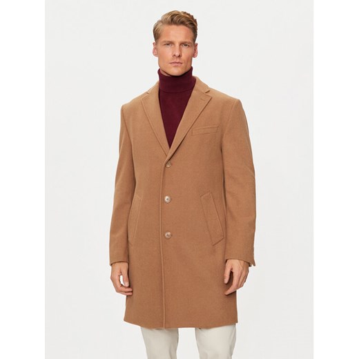 Pierre Cardin Płaszcz wełniany C4 83100.6130 Brązowy Regular Fit ze sklepu MODIVO w kategorii Płaszcze męskie - zdjęcie 182751761