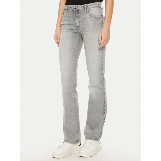 Guess Jeansy W5RA15 D5L81 Szary Straight Leg ze sklepu MODIVO w kategorii Jeansy damskie - zdjęcie 182751840