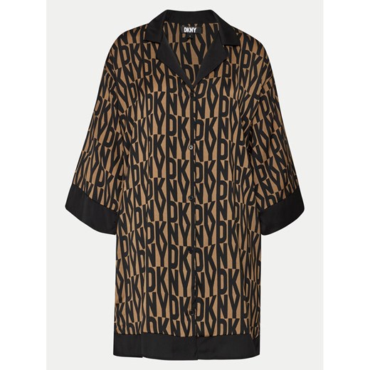 DKNY Koszula nocna YI00017 Brązowy Regular Fit ze sklepu MODIVO w kategorii Koszule nocne - zdjęcie 182751930