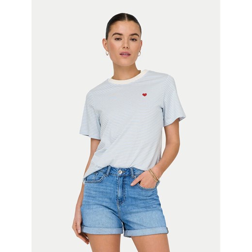 JDY T-Shirt Pisa 15298612 Błękitny Regular Fit ze sklepu MODIVO w kategorii Bluzki damskie - zdjęcie 182751951