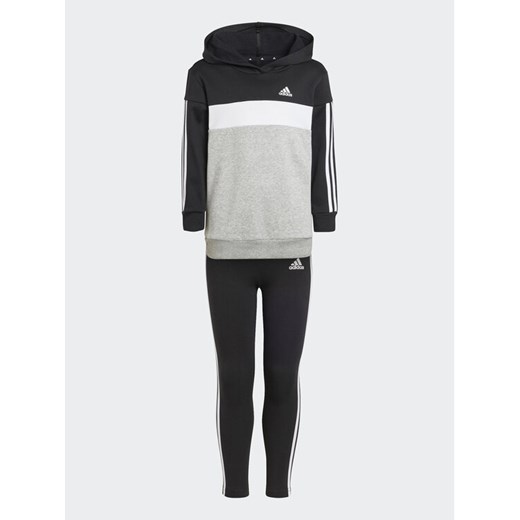 adidas Komplet bluza i legginsy Tiberio 3-Stripes Colorblock Fleece IJ6327 Czarny Slim Fit ze sklepu MODIVO w kategorii Dresy chłopięce - zdjęcie 182752022