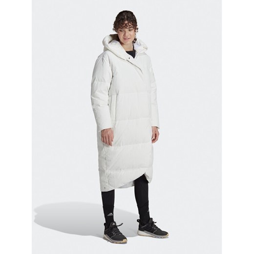 adidas Kurtka puchowa Big Baffle Down Coat HN9939 Biały Loose Fit ze sklepu MODIVO w kategorii Kurtki damskie - zdjęcie 182752070