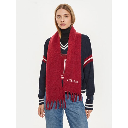 Tommy Hilfiger Szalik Monotype AU0AU01935 Bordowy ze sklepu MODIVO w kategorii Szaliki dziecięce - zdjęcie 182752081