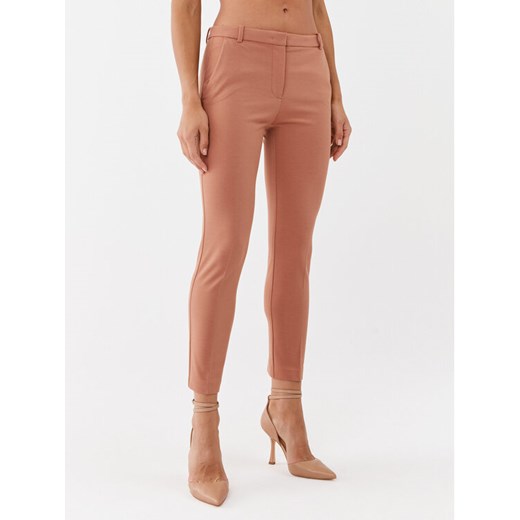 Pinko Spodnie materiałowe Bello 100155 A15M Brązowy Slim Fit ze sklepu MODIVO w kategorii Spodnie damskie - zdjęcie 182752083