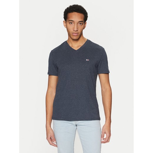 Tommy Jeans T-Shirt Jaspe DM0DM20364 Granatowy Slim Fit ze sklepu MODIVO w kategorii T-shirty męskie - zdjęcie 182752114