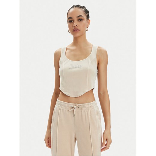 Juicy Couture Top Camina JCWCT23305 Beżowy Slim Fit ze sklepu MODIVO w kategorii Bluzki damskie - zdjęcie 182752364