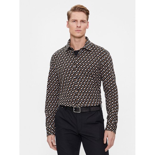 Boss Koszula C-Hal-Kent-C1-223 50508833 Beżowy Slim Fit ze sklepu MODIVO w kategorii Koszule męskie - zdjęcie 182752380