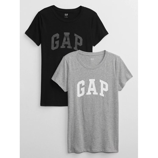 Gap Komplet 2 t-shirtów 548683-05 Szary Regular Fit ze sklepu MODIVO w kategorii Bluzki damskie - zdjęcie 182752402