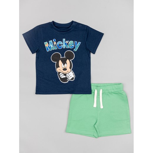 Zippy Komplet t-shirt i spodenki Myszka Miki ZBBAP0602 23001 Granatowy Regular Fit ze sklepu MODIVO w kategorii Komplety niemowlęce - zdjęcie 182752441